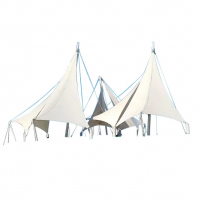 设计大型钢架膜结构球场棚户外篮球场张拉膜顶篷室外球场遮阳雨蓬